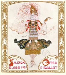 Titelblatt eines Programms für die Russische Saison der Oper und des Balletts, 1909